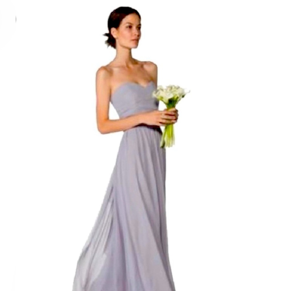 Joanna August Sammy Long Strapless Light Grey Dress - size 4